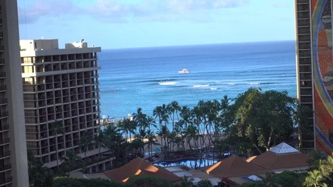 Waikiki Surfers Stock Footage