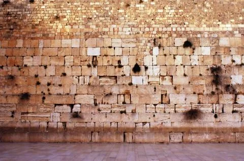Wailing wall empty in jerusalem Stock Photos
