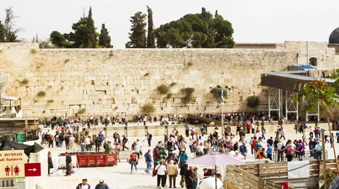 Wailing Wall . Stock Footage 43396822