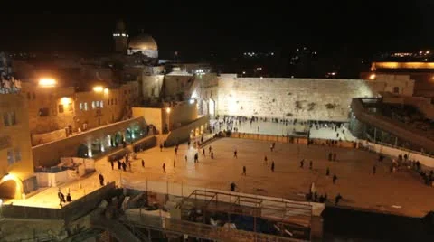 Wailing Wall, Jerusalem Stock Footage 11962667