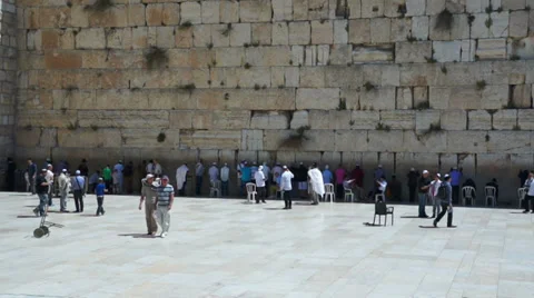 Wailing Wall in Jerusalem Stock Footage 37567872