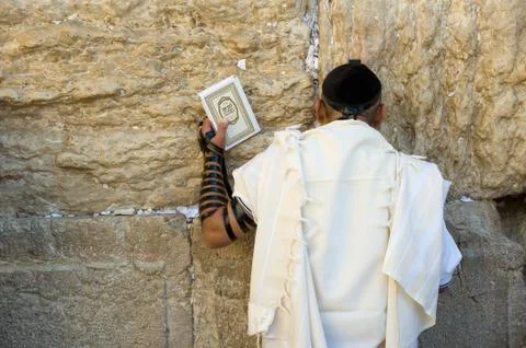 Wailing wall in Jerusalem Stock Photos