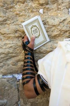 Wailing wall in Jerusalem Stock Photos
