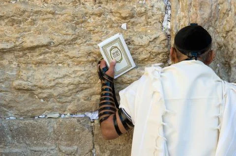 Wailing wall in Jerusalem Stock Photos