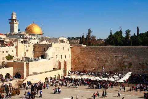 The wailing wall Stock Photos