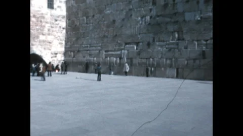 Wailing Wall Prayer 1975 Stock Footage 279998807