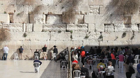 Wailing Wall : Western Wall in Jerusalem Video stock 34420561