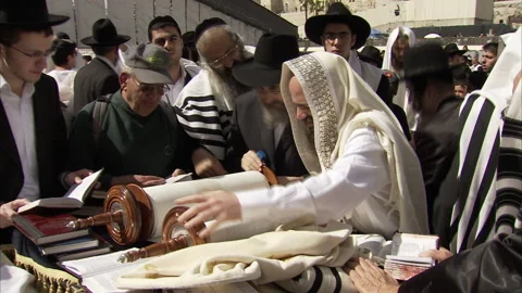 Wailing Wall / Western Wall in Jerusalem, Israel (11) Video stock 280942627