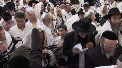 Wailing Wall / Western Wall in Jerusalem, Israel (8) Stock Footage 280942679