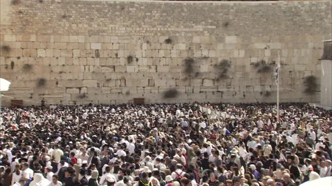 Wailing Wall / Western Wall in Jerusalem, Israel (7) Stock Footage 280942747