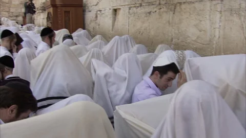 Wailing Wall / Western Wall in Jerusalem, Israel (3) Video stock 280942785