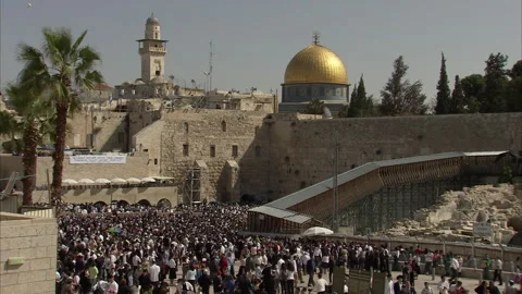 Wailing Wall / Western Wall in Jerusalem, Israel (2) Video stock 280942793