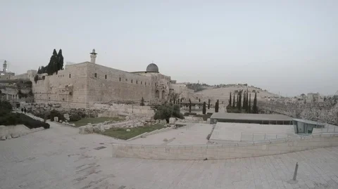 Wailing wall, Western Wall or Ha-Kotel ha-Maarawi Stock Footage 117666232
