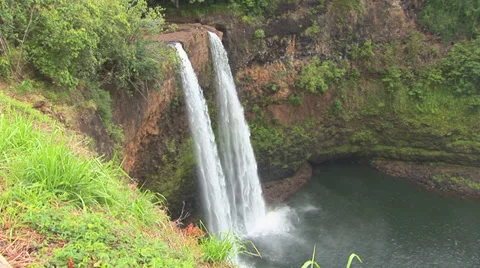 Wailua Falls Stock Footage 32206663