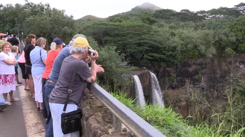 Wailua twin falls Stock Footage 35174095