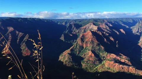 Waimea Canyon also called as a Pacific Grand Canyon is a breathtaking landscape  Stock Footage 123170720