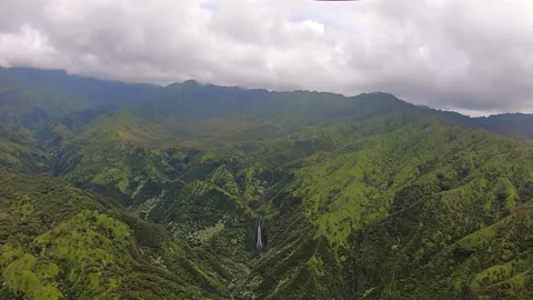 Waimea Canyon Flyover Stock Footage 138335077