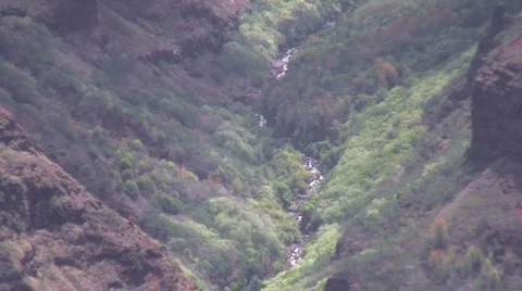 Waimea Canyon  River Stock Footage 6524682
