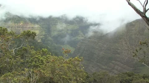 Waimea Canyon Time Lapse Stock Footage 11275418
