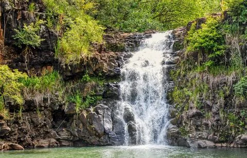 WAIMEA FALLS ENHANCED Stock Photos