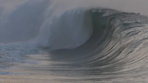Waimea Giant Waves shorebreak Stock Footage 100992922