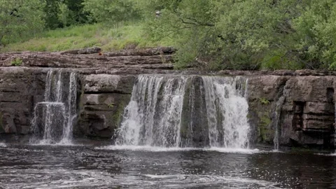 Wain Wath Force, River Swale, Yorkshire Dales National Park, England, UK Stock Footage 311757176