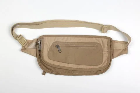 Waist bag for carrying documents. Stock Photos