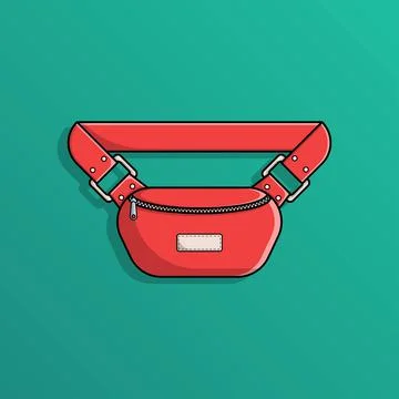 Waist bag, Vector illustration Stock Illustration