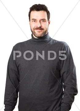 Waist up portrait of a mature adult caucasian man Stock Photos