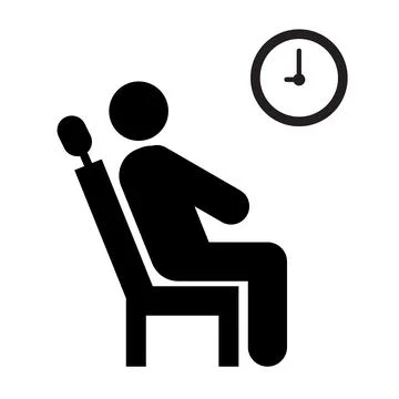 Wait icon on white background. Waiting room sign. interview symbol. Stock-Illustration