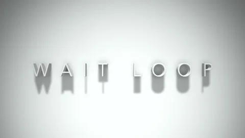 Wait loop 3D title animation with shadows on a white background Vidéo 297668114