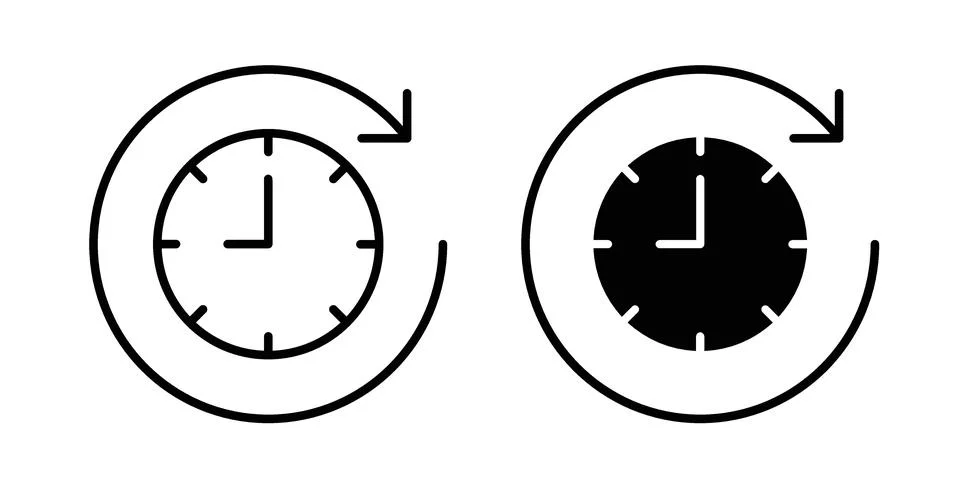 Wait time icon design. Simple Vector illustrations.. Stock Illustration