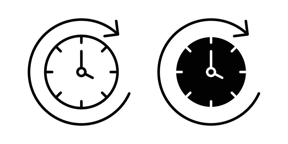 Wait time icon set, collection of vector icons Stock Illustration