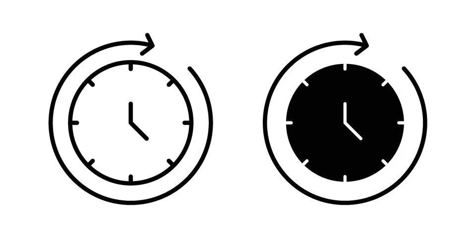 Wait time icon set. Vector EPS 10 Stock Illustration