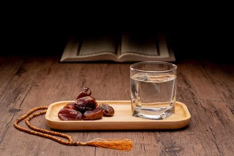 Wait for the time of Iftar, concept of ramadan Muslims Stock Photos