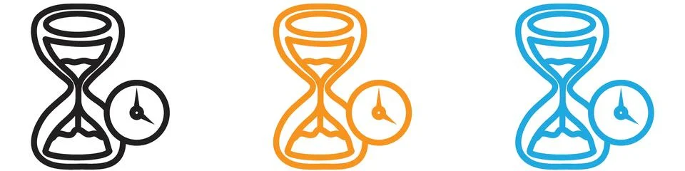 Wait vector logo set collection for web app ui Stock Illustration