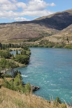 Waitaki river Fotos Stock