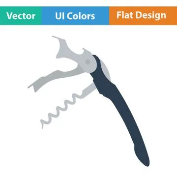 Waiter corkscrew icon Stock Illustration