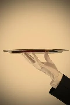 Waiter hand Stock Photos