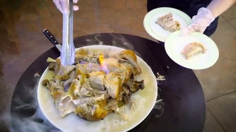 Waiter Hot beef Stock Footage 69222308