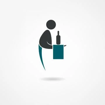 Waiter icon Stock Illustration