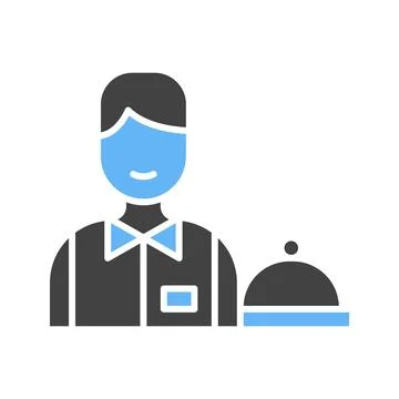 Waiter Icon Image. Stock Illustration