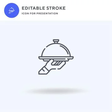 Waiter icon vector, filled flat sign, solid pictogram isolated on white, logo Stock Illustration