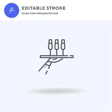 Waiter icon vector, filled flat sign, solid pictogram isolated on white, logo Stock-Illustration