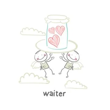 Waiter Stock Illustration