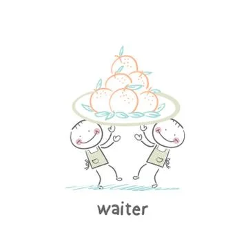 Waiter Stock Illustration