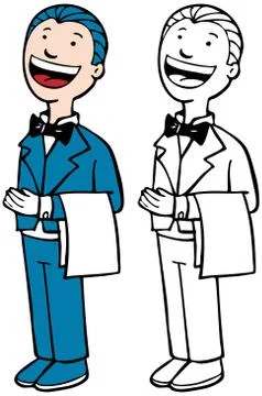 Waiter Stock Illustration