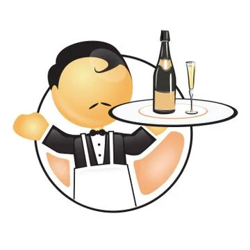 Waiter Stock Illustration