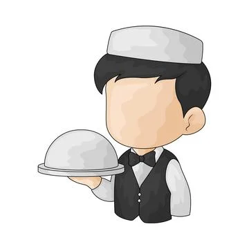 Waiter illustration Stock Illustration