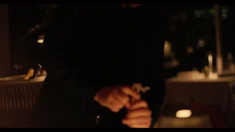 Waiter Opens Bottle Of Wine For Guests. Stock Footage 275592376